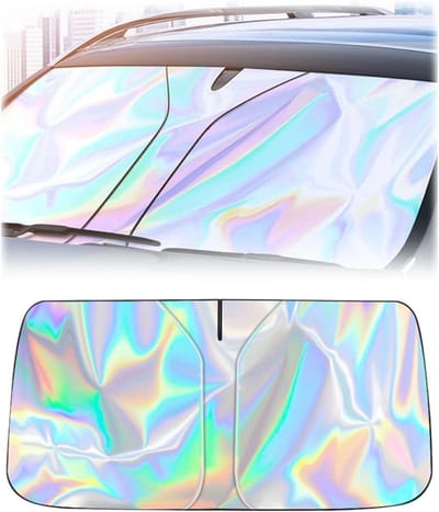Zonwering voor Autoruit - Vouwbare Zonnebescherming met Zelfklevende UV-bescherming - Geschikt voor Limousine en SUV - 145 x 80 cm Grote Maat