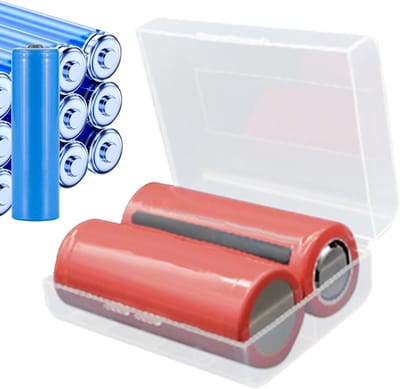 Transparante Batterij Opbergdoos - Batterijhouder Container - Batterijen Organiseren - Stofdicht Deksel - 6.3 x 4.1 x 3.8 cm - Transparant