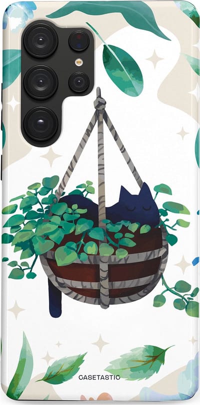 Casetastic Hoesje Geschikt voor Samsung S25 Ultra - Stijlvolle Beschermende Duo-layer Case - Hangkat
