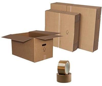 Verhuisdozen Set - Verpakkingsdozen Karton - Veilig Verhuizen - Dubbel Golfkarton - 5 Grote 5 Kleine - Bruin