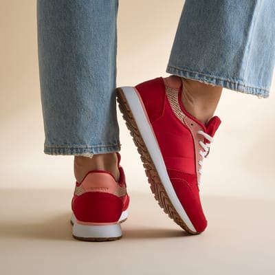 Woden Ronja Sneakers rood Textiel