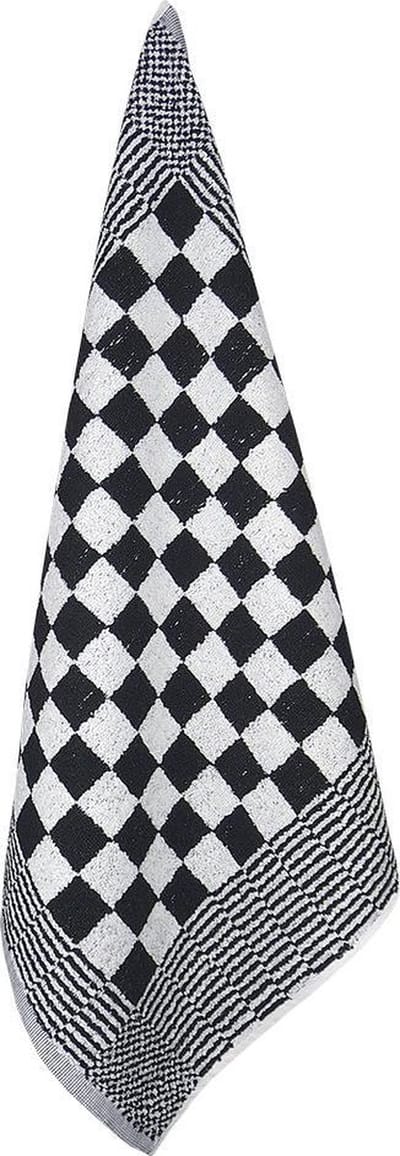 Treb Horecalinnen Handdoeken 5 Stuks Zwart en Wit Geblokt 50x50cm - Treb AD
