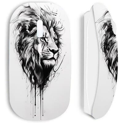 Souris sans fil - Maniacase - Regal Roar - Blanc - Design ergonomique - Confort d'utilisation