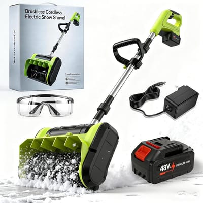 Draadloze Sneeuwblazer - Elektrische Sneeuwschuiver - Snel Looppaden Vrijmaken - Borstelloze Motor Kracht - 32cm Werkbreedte