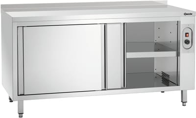 Bartscher Warmhoudkast - RVS - Schuifdeuren Beide Zijdes - 2kW - 1 Tussenschap - 1800x700x850mm