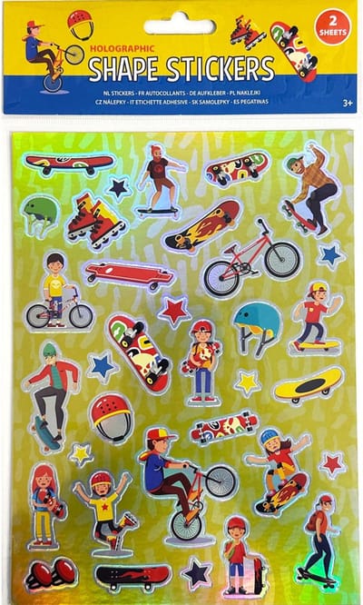 Sport hologram sticker set 2 vellen