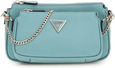 GUESS Schoudertas Noelle Double Pouch Crossbody Teal Turquoise