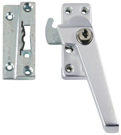 AXA Veiligheids Raamsluiting - 3319 - Raamkruk met Cilinder SKG1 - Rechts naar buiten draaiend - Aluminium - Gelijk sluitend