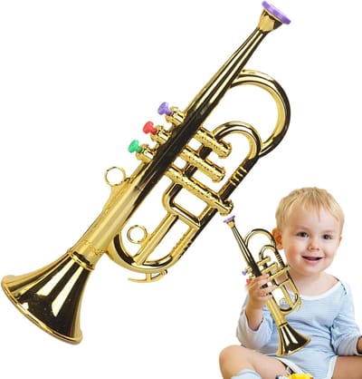 Speelgoedtrompet - Muziek Speelgoed - Kinderen Leren - Veilig ABS Materiaal - 50 x 22 x 12 cm