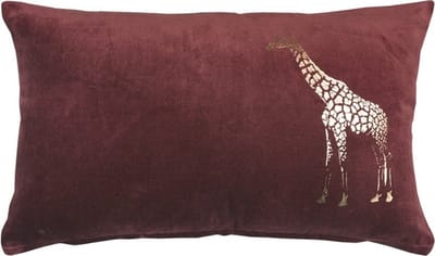 Giraffe Foil Bordo Kussen | 30 X 50 | Sierkussen Voor Woonkamer Of Slaapkamer