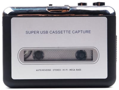 Cassettespeler - walkman - Cassettespeler - Zilverkleurige draagbare cassettespeler - 8*3*11,3 cm
