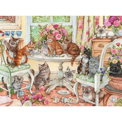 Peinture diamant 5D de chats coquins, broderie complète ronde à faire soi-même, mosaïque en strass, décoration d'intérieur 20X30CM beige