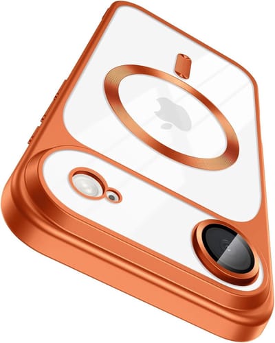 Hoesje Geschikt voor iPhone Air hoesje backcover Oranje – Lens beschermer – Transparant