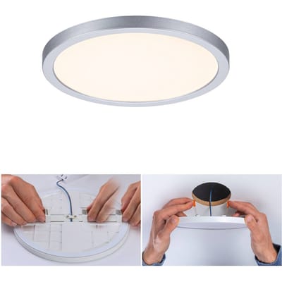 VariFit LED-inbouwpaneel 3-Step-Dim Areo IP44 rond 175 mm 13W 1200lm 3000K Chroom mat dimbaar