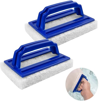 Dailygoody - Zwembadreinigingsborstel - Zwembadborstel - Ergonomische handgreep - Blauw - Duurzaam - Voor spa en badkuipen - Reinigen van vuil