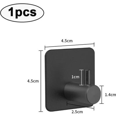 Zelfklevende muurhaken Deursleutel Kledinghanger Haak Badkamerjas Handdoekhouder Organizer Hanghaak Plank Keukenbeslag 4.5X4.5cm
