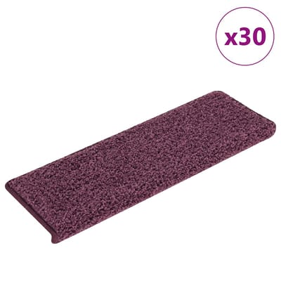 vidaXL - Trapmatten - 30 - st - 65x21x4 - cm - Donkerpaars - Rechthoekige - Rand