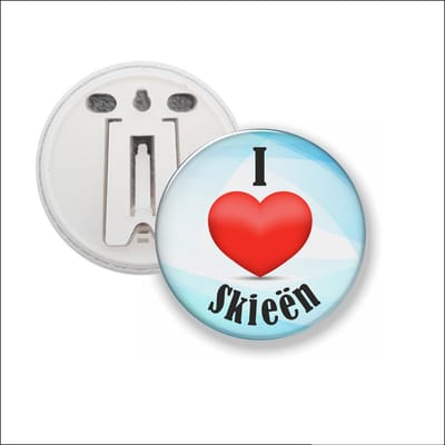 Button Met Clip 58 MM - I Love Skieën