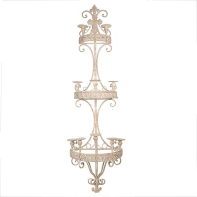 Clayre & Eef Kandelaar 44x19x143 cm Beige Metaal