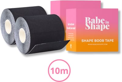 Boob Tape - 7,5 cm x 5 meter - Fashion Tape - Zwart