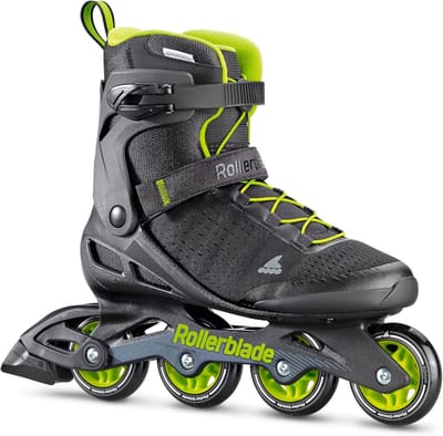 Comfortabele Inline Skates voor Volwassenen - Zwart/Lime - Ideaal voor Beginners en Vrijetijdssport