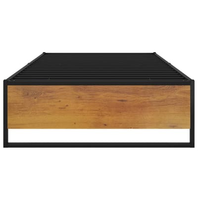 vidaXL - Bedframe - metaal - zwart - 100x200 - cm