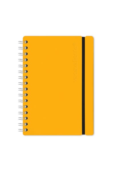Vacavaliente - Studio Notitieboek A5 - Gerecycled Leer - Geel