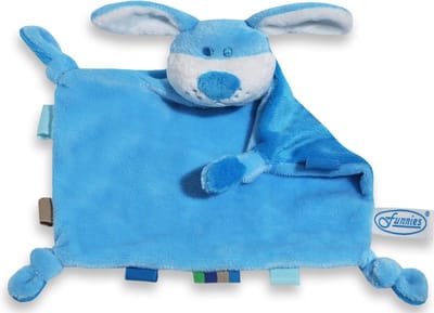 Funnies Knuffeldoekje Hond Junior 20 Cm Polyester Blauw