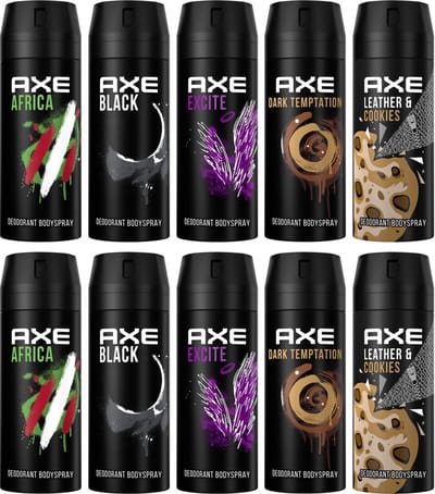 AXE Deo Spray MIX Bestsellers - 2 Africa / 2 Black / 2 Dark Temptation / 2 Excite / 2 Collision