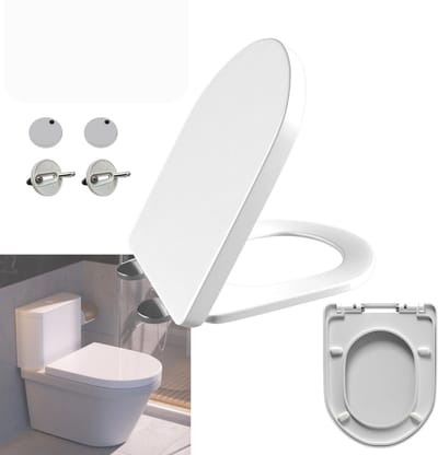 D&A WC bril - WC bril softclose - WC-brillen - Toiletbril - Toiletbril softclose - Toiletbrillen - Snelsluiting - D vormig - Wit