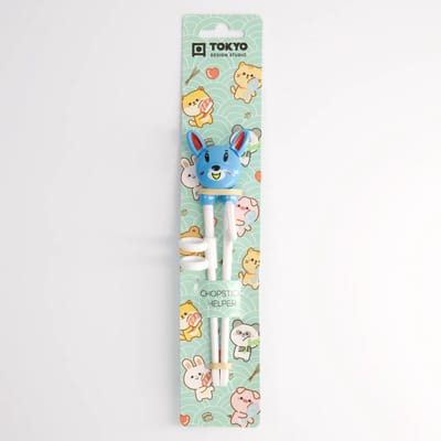 Tokyo Design Studio – Chopsticks - Kinder Eetstokjes – Konijn - Blauw - 18 cm - 1 paar