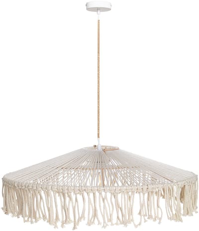 AKOBO - Hanglamp - Lichtbeige - Papier Touw