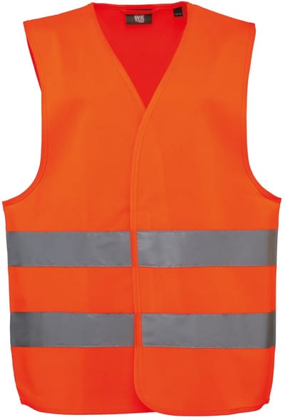 WK Veiligheidshesje / vestje voor kinderen - oranje - maat S - met reflectie - reflectievest - veiligheid