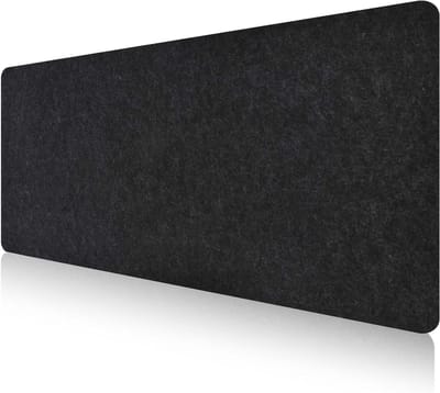 Grote Vilt Bureau Onderlegger 80 x 40 cm, Antislip Bureau Mat voor Studenten en Kantoor, Zwart Bureau Bescherming