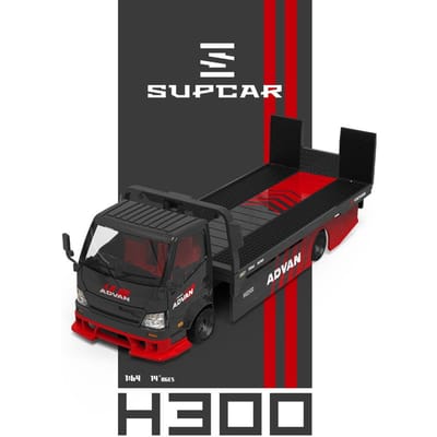 Pre Sc 1/64 H300 Platte Aanhangwagen Transport Model Vrachtwagen Advan Kleurstelling Legering Modelauto Diecast Voertuig Verzameling Cadeau