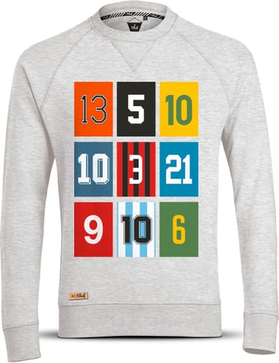 FC Kluif 'Het Rugnummer' sweater - Maat S / Small - Heren lifestyle trui - Grijze sweater voor volwassenen