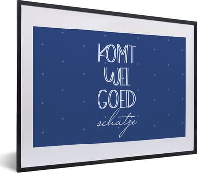 Fotolijst incl. Poster - Get well soon - Spreuken - Liefde - 40x30 cm - Posterlijst
