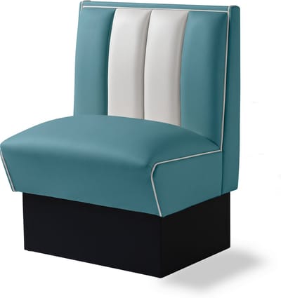 Bel Air Dinerbank HW-70 Single Booth Blauw