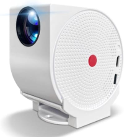 Mini Projector - Draadloze Beamer - Thuisbioscoop Creëren - 270° Draaibare Hoek - 350 inch Scherm - Wit
