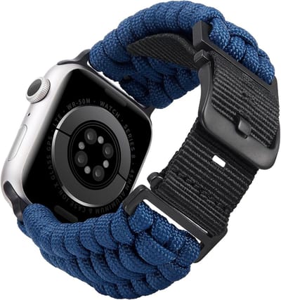 Militaire Paracord Nylon Vervangband voor Apple Watch 49mm 46mm 45mm 44mm 42mm, Geschikt voor Ultra, SE en Series 1-11