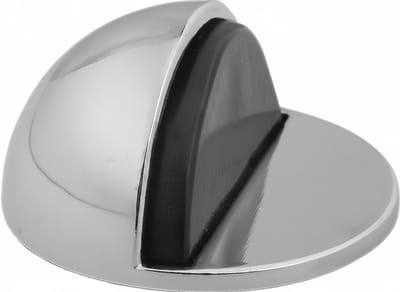 Zelfklevende deurstopper - nikkel satijn - diameter 4,5cm - hoogte 2,5cm - deurstop