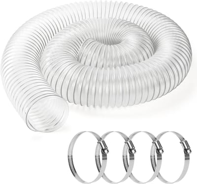 PVC Stofopvangslang 4" x 10' для Houtbewerking stofzuigsysteem - Flexibel en Duurzaam met Klemmen