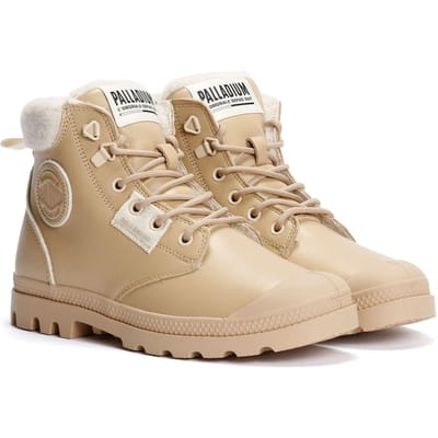 PALLADIUM Pampa Hi Snow Warm dameslaarzen enkellaars leer 94380-235-M beige tan