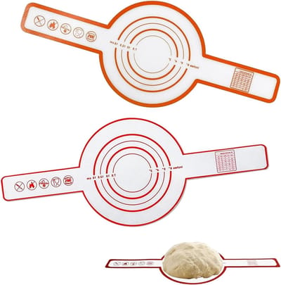 Herbruikbare Siliconen Bakmat voor Brood, 2 Stuks met Handvatten, Antiaanbaklaag, Ideaal voor Deeg en Macarons, Makkelijk Schoon te Maken en Perfect voor Ovengebruik