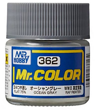 Gunze Mr. Hobby C-362 - Mr. Color 10 ml Ocean Grey(75% Flat) - Lacquer Modelbouwverf