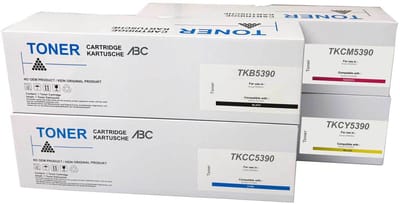 Set 4x ABC huismerk toner geschikt voor Kyocera TK-5390 geschikt voor Ecosys PA-4500cx TK5390 PA4500cx