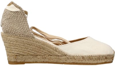 Valenciaanse espadrille met wigvormige zool en nerven | CALONGE