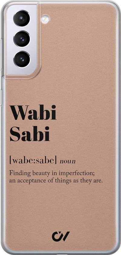 Hoesje geschikt voor Samsung Galaxy S21 Plus hoesje - Wabi Sabi - - Bruin - - Casevibes