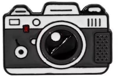 Pin Broche - enamel pin - kledingspeld - Camera zwart