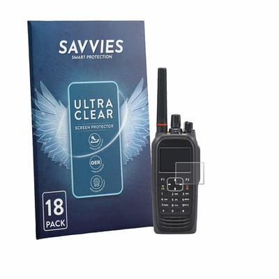 Savvies - Screenprotector voor Icom IC-F4400DT - Folie Beschermfolie transparant 18 Stuks